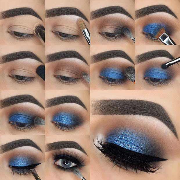 Blue Bridal Eye Makeup Ideas